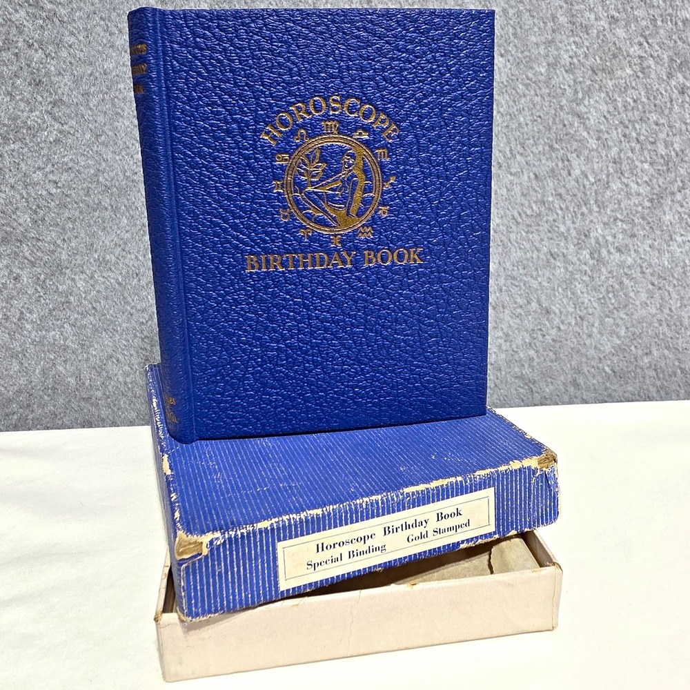 Cupples & Leon Co. Horoscope Birthday Book Special Binding Gold Stamped w/ Box